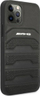 Mbulesë AMG AMHCP12LGSEBK për iPhone 12 Pro Max, hardcase lëkurë TPU, 6.7", e zezë