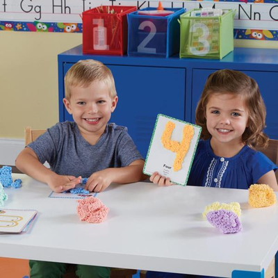 Lodër edukative Educational Insights Playfoam Shape &amp; Learn Numbers, set numrash e formash, shumëngjyrëshe
