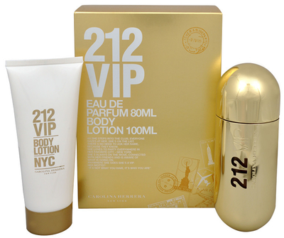 Set Carolina Herrera, parfum 212 VIP 80 ml + losion trupi 100 ml