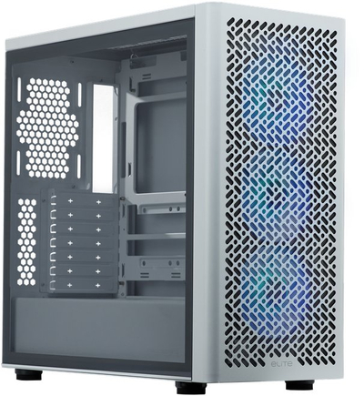 Kuti kompiutri Cooler Master Elite 502, MIDI Tower, ARGB, e bardhë