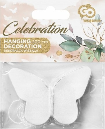 Dekor varëse Godan Celebration Butterflies, 200 cm, flutura, i bardhë