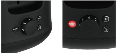 Toster Tefal Subito TT3408, 2 vende, 7 shkallë pjekjeje, inox me të zezë