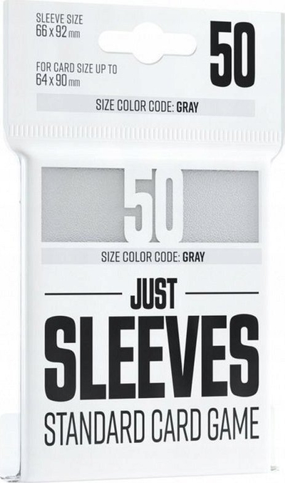 Mbrojtëse letra loje Just Sleeves Standard Card Game, 66 x 92 mm, 50 copë, të bardha