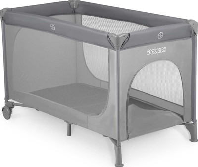 Патнички кревет за деца Ricokids RK-240, 125 x 65 x 78 cm, сив