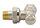 Valvul kthimi këndore Danfoss RLV-S, 3/8" DN10, ngjyrë argjendi