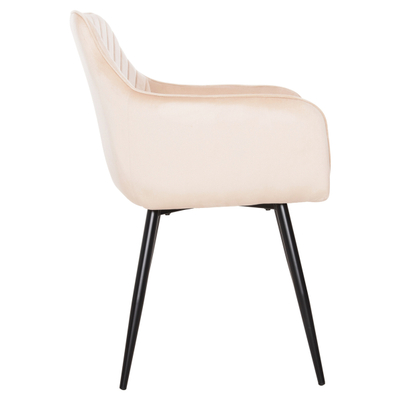 Kolltuk ngrënieje Latrell 57x56x84Hcm (HM8582.05), zezë