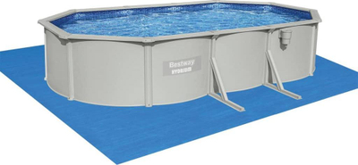 Pishinë mbi tokë Bestway Hydrium Frame Oval 610x360x120 cm, me pompë filtrimi, gri