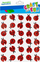 Декоративни налепници Craft with Fun Ladybug Glitter 501870, фигури бубамари, со сјај