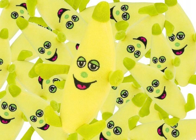 Lodër për qen BarryKing Banana, pelushi, 15.5 cm, e verdhë