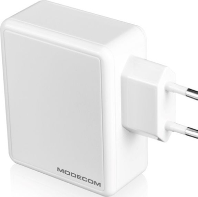 Karikues rryme Modecom MC-45CU, 2x USB, 3A, i bardhë
