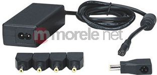 Универзален полнач за ноутбук Manhattan Mini, 40W, 5 нивоа на излез, црн