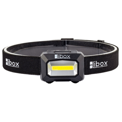 Llambë koke Libox LB0107, LED, e rikarikueshme, e zezë