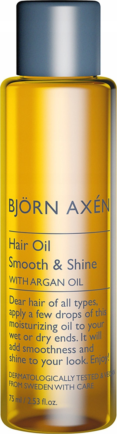 Vaj flokësh Björn Axén Hair Oil Smooth & Shine, me vaj argani, 75ml, transparent