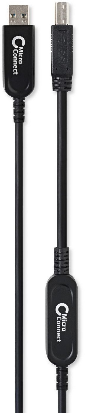 Kabllo USB Microconnect MC-USB3.0AB25OP, USB 3.2 Gen 2 A në B, 25 m, e zezë