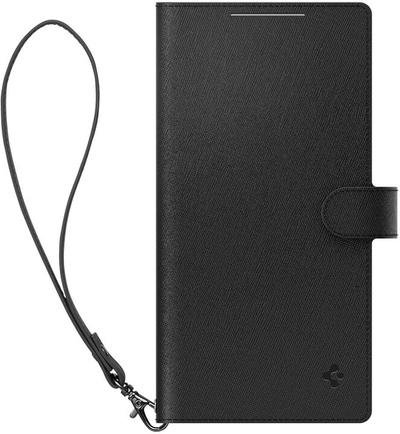 Këllëf Spigen Spigen Wallet S Plus për Samsung Galaxy S24 Ultra, i zi