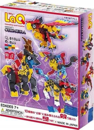 Lodër ndërtuese LaQ Constr Mystical Beast Chimera, set edukativ, shumëngjyrëshe