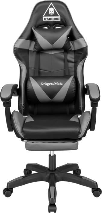 Karrige gaming Kruger&amp;Matz GX-150, me mbështetëse këmbësh, e rregullueshme, gri
