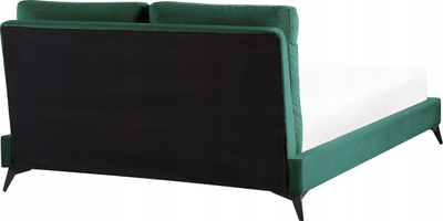 Shtrat dopio Beliani Melle Velvet, 140 x 200 cm, kadife, jeshile smerald