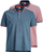 Set maica polo Jack&Jones PLUS JJEPAULOS Slim Fit, e kuqe/kaltër, 2 palë
