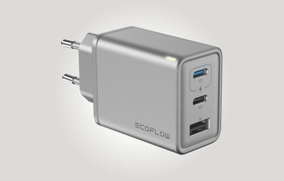 Karikues muri EcoFlow 65W PD GaN, prizë europiane, i bardhë