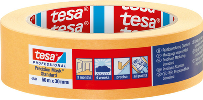 Shirit maskimi Tesa Painting Tape 4344, 30mm, 50m, i verdhë