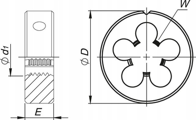 Filier rrethor Fanar UNF 1/4-28, DIN EN 22568, HSS