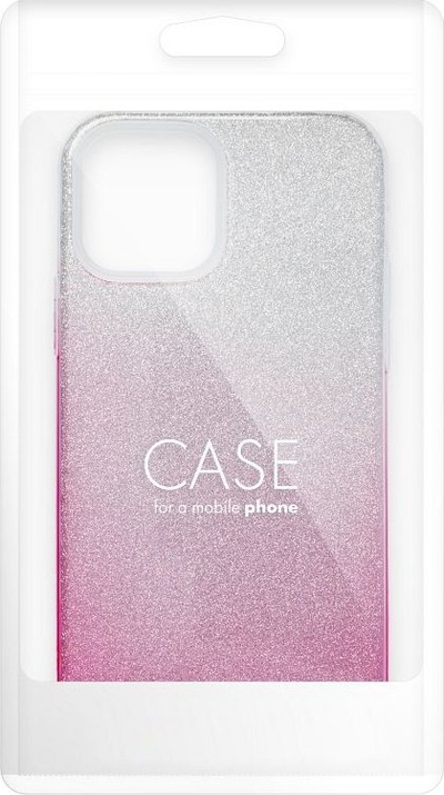 Këllëf silikoni për Samsung Galaxy A34, me glitter që shkëlqen, rozë transparent