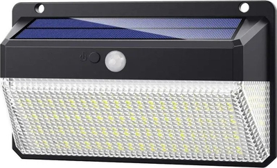 Dritë muri me diell Viking M228, LED 2000 lm, me sensor lëvizje, e zezë