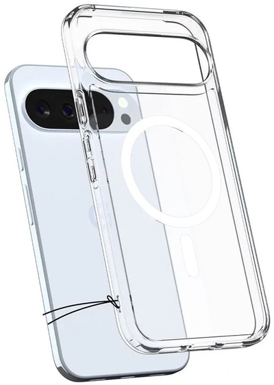Kapak telefoni Spigen Ultra Hybrid MagSafe për Google Pixel 10 Pro XL, transparent, i bardhë