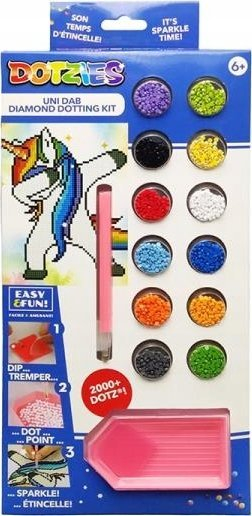 Set mozaiku me diamante DIAMOND DOTZ Unicorn DAB, punim kreativ, shumëngjyrësh