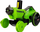 Lodër makinë me pult Lean Sport Pistol Launcher Car 2 në 1, me disqe shkumë, 2.4G, jeshile