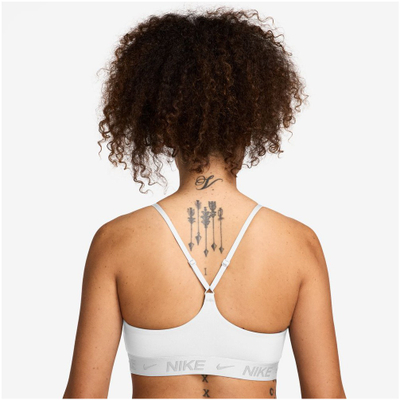 Bra sportiv Nike Indy Light Support, për stërvitje, e bardhë