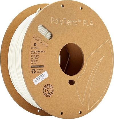 Filament 3D Polymaker PolyTerra PLA 1.75mm, 1kg, e bardhë matt