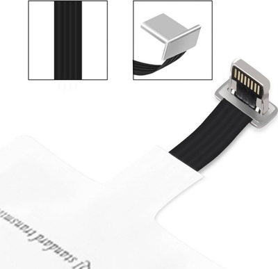 Adapter karikimi pa tel Choetech Qi për iPhone, portë Lightning, 5V 1A, i bardhë