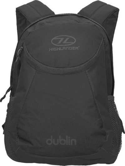 Çantë shpine Dublin Backpack, 15L, me xhepa anësorë, e zezë
