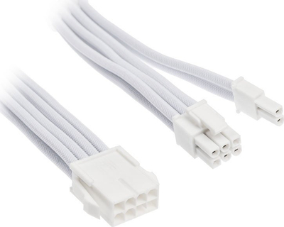 Kabllo zgjatëse PSU SilverStone PP07E, PCIe 6+2 pin, 30cm, i bardhë