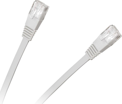 Kabllo rrjeti LP Flat Patchcord UTP, 5m, Cat.6e, e bardhë