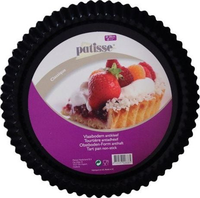 Tepsi tarti Patisse Classic, 28 cm, me shtresë jo ngjitëse, e zezë