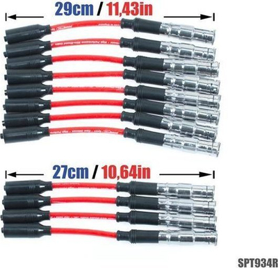 Kabllo ndezjeje PowerTEC, set sportiv për MERCEDES BENZ V6, të kuqe