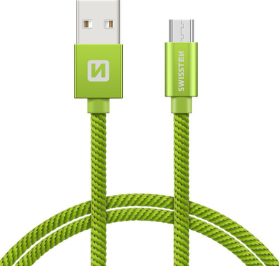 Kabllo për të dhëna Swissten USB A në micro USB, 0.2 m, 3A, tekstil, e kuqe