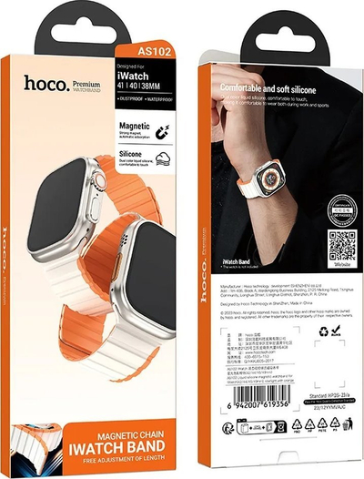 Rrip dore Hoco AS102 Starry për Apple Watch 38 40 41mm, silikon, portokalli