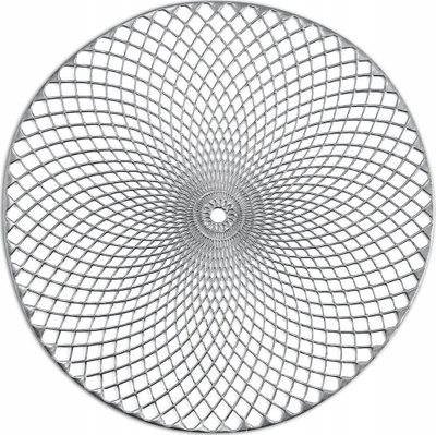 Naperona tavoline Zeller Present 26914 Mandala, Ø38 cm, set 12 copë, argjend