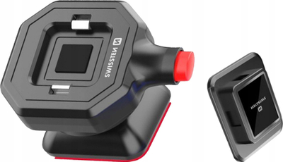 Mbajtëse dore për telefon Swissten Easy Lock Armband, rregullueshme, e zezë