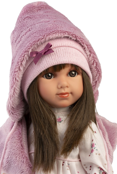 Kukull Llorens Sara, 35cm, flokë kafe