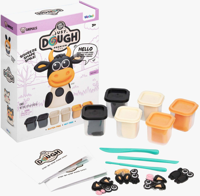 Set plasteline Compound Kings Just Dough Cow Character Pack, 6 ngjyra, për fëmijë 3+