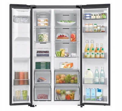 Frigorifer side by side Samsung RS70F64KEBEO, 635L, ekran dixhital, i zi