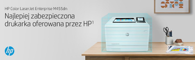 Печатач HP Color LaserJet Enterprise M455dn, ласерски во боја, бел