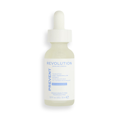 Serum anti-skuqje Revolution Skincare 1% Acid salicilik + Ekstrakt Marshmallow, 30 ml