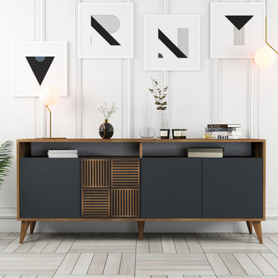 Komodë melamine 180×35×78.6 cm (HM9431.01), gri