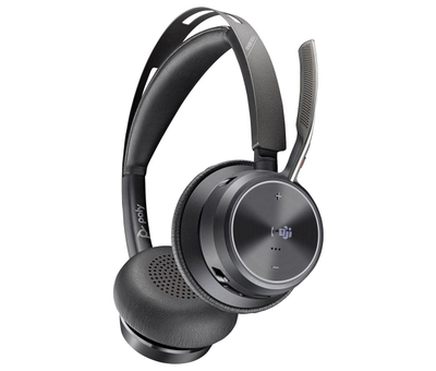 Kufje pa tela Poly Voyager Focus 2, Microsoft Teams, USB C me adapter USB C A, të zeza